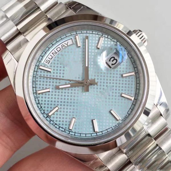 luxury watches classic automatic 2813 movement 40mm ice blue dial sapphire mens watch day date 316l stainless steel strap wristwatch, Slivery;brown
luxury watches classic automatic 2813 movement 40mm ice blue dial sapphire mens watch day date 316l stainless steel strap wristwatch, Slivery;brown