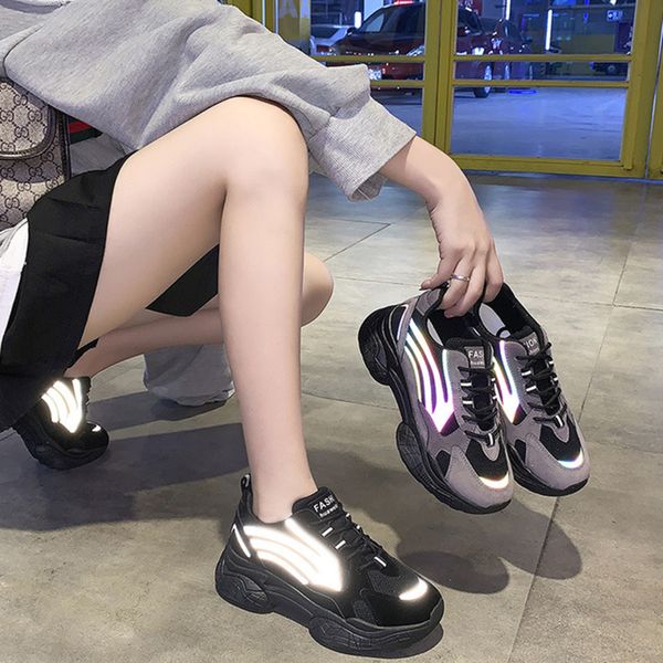 reflective stripes shoes women black shoes korean designer sneakers chunky platform sneakers reflective running femme
reflective stripes shoes women black shoes korean designer sneakers chunky platform sneakers reflective running femme