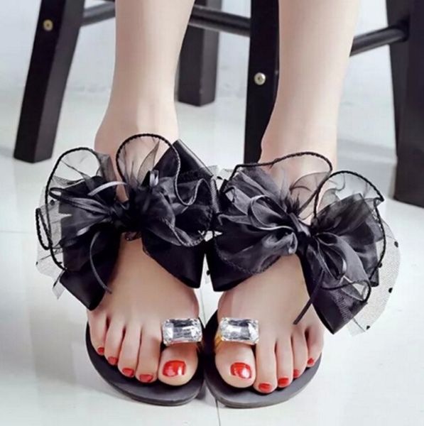 2019 summer new bow toe slippers korean lady fashion rhinestone female sandals, Black
2019 summer new bow toe slippers korean lady fashion rhinestone female sandals, Black