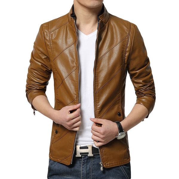 fashion men's leather jacket spring autumn solid color casual pu coat mens motorcycle leather jackets male slim outerwear 6xl, Black
fashion men's leather jacket spring autumn solid color casual pu coat mens motorcycle leather jackets male slim outerwear 6xl, Black