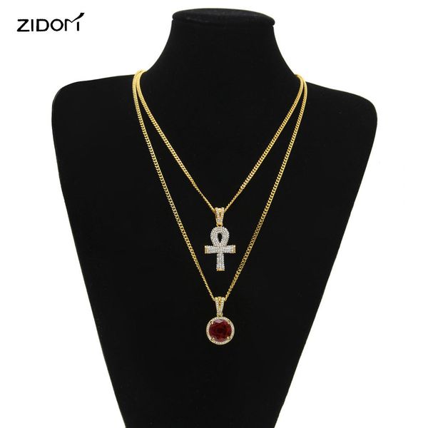2pcs/set gold color men hiphop bling iced out ankh cross with round gem pendant necklaces 60cm long cuban chain hip hop necklace, Silver
2pcs/set gold color men hiphop bling iced out ankh cross with round gem pendant necklaces 60cm long cuban chain hip hop necklace, Silver