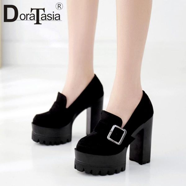 doratasia ladies elegant slip-on flock pumps fashion autumn platform pumps women high block heels party shoes woman, Black
doratasia ladies elegant slip-on flock pumps fashion autumn platform pumps women high block heels party shoes woman, Black