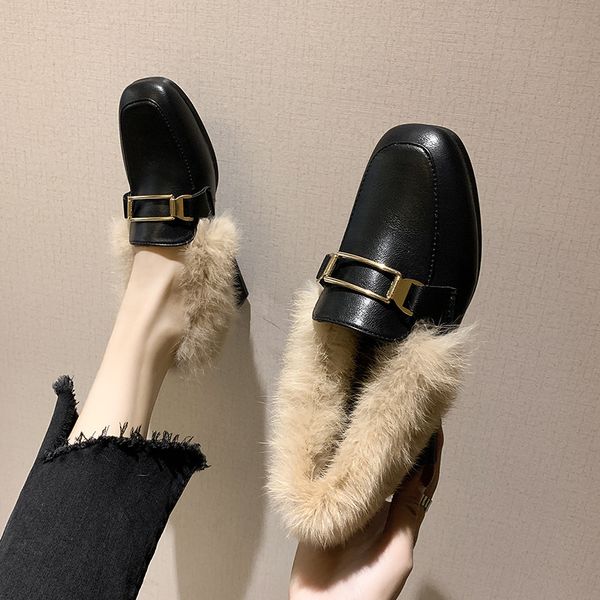 autumn winter warm low heel pumps fashion plush slip-on women square toe shoes 2019 new ladies comfortable wild thick heel shoes, Black
autumn winter warm low heel pumps fashion plush slip-on women square toe shoes 2019 new ladies comfortable wild thick heel shoes, Black