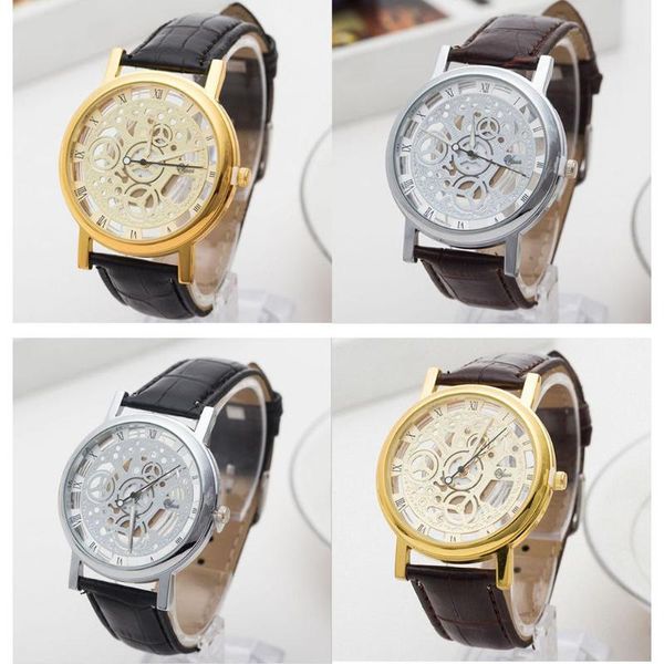 double-sided hollow non mechanical wristwatch leather strap for men&women, Slivery;brown
double-sided hollow non mechanical wristwatch leather strap for men&women, Slivery;brown