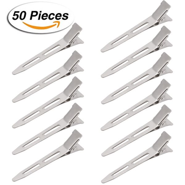 50pcs prong clips hairdressing double hole pin barrettes curl setting section hair clips hairpins headwear hair accessories new
50pcs prong clips hairdressing double hole pin barrettes curl setting section hair clips hairpins headwear hair accessories new
