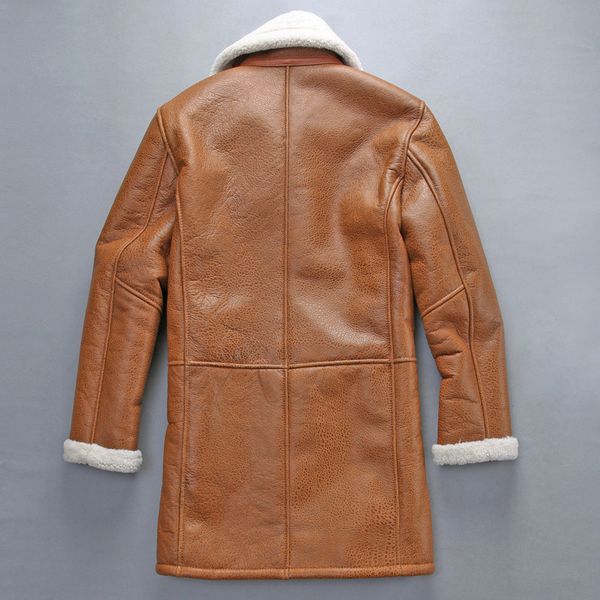 2018 yellow brown avirexfly sheepskin leather jackets double breast long style lapel neck lamb fur lining leather jackets, Black
2018 yellow brown avirexfly sheepskin leather jackets double breast long style lapel neck lamb fur lining leather jackets, Black