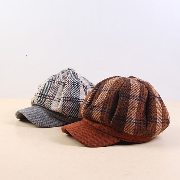 women beret cap autumn winter hat flat cap retro plaid men women octagonal newsboy cap plaid artist painter hat men, Blue;gray
women beret cap autumn winter hat flat cap retro plaid men women octagonal newsboy cap plaid artist painter hat men, Blue;gray