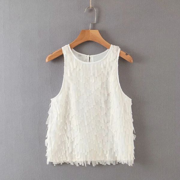 tassel decoration vest blouse women 2020 new stylish o neck sleeveless shirts femme casual loose s7363, White
tassel decoration vest blouse women 2020 new stylish o neck sleeveless shirts femme casual loose s7363, White