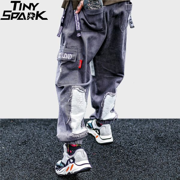 men hip hop cargo pant pockets 2019 harem pants harajuku streetwear hiphop baggy denim pant tatical trousers distressed fashion, Black
men hip hop cargo pant pockets 2019 harem pants harajuku streetwear hiphop baggy denim pant tatical trousers distressed fashion, Black