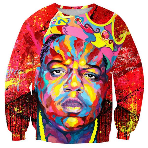 hiphop rapper biggie mens sweatshirts designer 3d printed pullover hoodies fashion mens plus size couples clothes, Black
hiphop rapper biggie mens sweatshirts designer 3d printed pullover hoodies fashion mens plus size couples clothes, Black