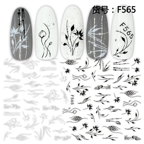 1pcs 3d stickers on nails black white leaf lace flower designs nail adhesive foils decals manicure decoration wraps
1pcs 3d stickers on nails black white leaf lace flower designs nail adhesive foils decals manicure decoration wraps