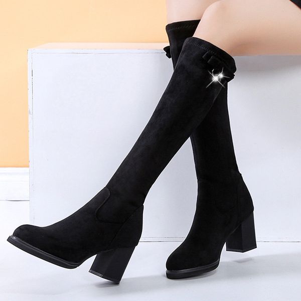 british style winter women shoes casual pure color round toe slip-boots chunky heels vintage women boots zapatos de mujer, Black
british style winter women shoes casual pure color round toe slip-boots chunky heels vintage women boots zapatos de mujer, Black