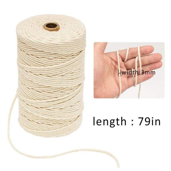 durable 200m white cotton cord natural beige twisted cord rope craft macrame string diy handmade home decorative supply 2/3mm, Black;white
durable 200m white cotton cord natural beige twisted cord rope craft macrame string diy handmade home decorative supply 2/3mm, Black;white