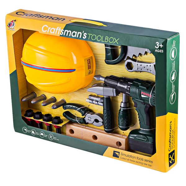 simulation repair tool toy plastic play house toy modeling kids tool set electric drill helmets screwdriver protective glasses
simulation repair tool toy plastic play house toy modeling kids tool set electric drill helmets screwdriver protective glasses