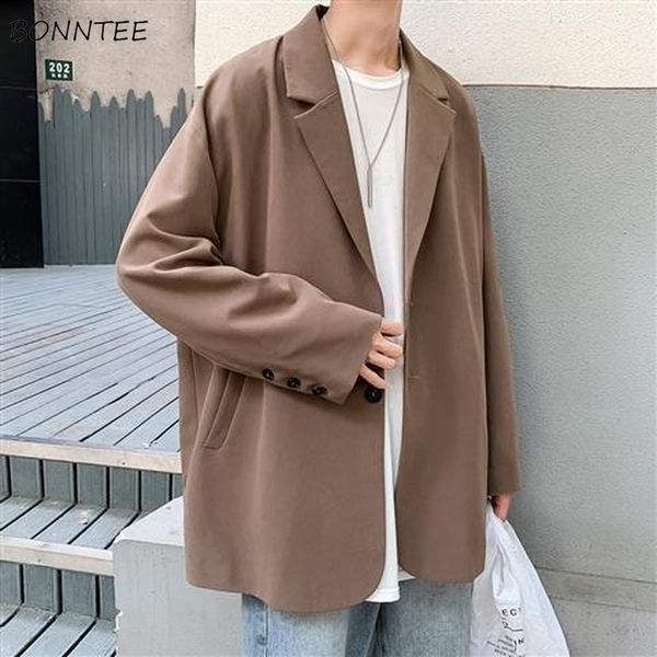 blazers mens long sleeve suits solid simple loose leisure chic single breasted mens korean style oversize streetwear all-match, White;black
blazers mens long sleeve suits solid simple loose leisure chic single breasted mens korean style oversize streetwear all-match, White;black