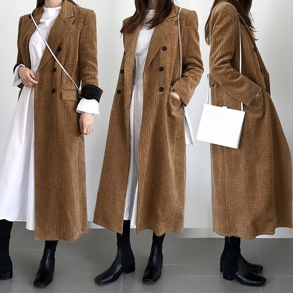 2020 весна осень новый chic вельвет пальто моды vintage костюм воротник двойной брестед пальто femme корейский длинные пальто f2841, Tan;black
2020 весна осень новый chic вельвет пальто моды vintage костюм воротник двойной брестед пальто femme корейский длинные пальто f2841, Tan;black