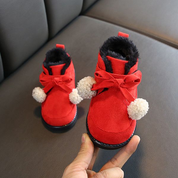 new fashion children' short boots lightweight solid bow british plus cotton soft plush princess booties baby girl winter shoes, Black;grey
new fashion children' short boots lightweight solid bow british plus cotton soft plush princess booties baby girl winter shoes, Black;grey