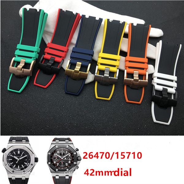 2018 sihh watchband 28mm two tone rubber silicone waterproof stainless pin buckle for ap strap bracelet for audemars and piguet, Black;brown
2018 sihh watchband 28mm two tone rubber silicone waterproof stainless pin buckle for ap strap bracelet for audemars and piguet, Black;brown