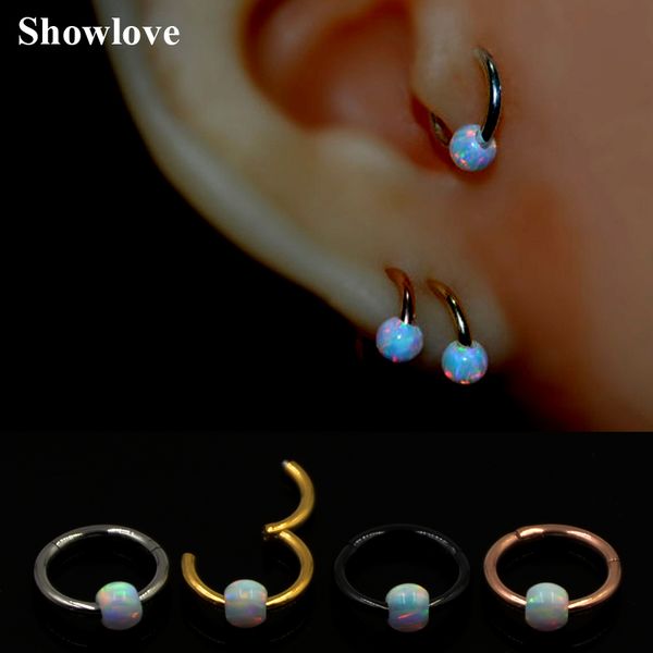 1pc 16g titanium&opal stone hinged segment ring septum nose clicker ear cartilage tragus helix lip labret piercing body jewelry, Slivery;golden
1pc 16g titanium&opal stone hinged segment ring septum nose clicker ear cartilage tragus helix lip labret piercing body jewelry, Slivery;golden