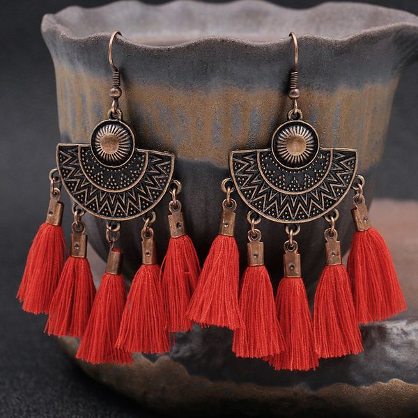 women bohemian national style long tassel earrings prsonality geometric dangle pendant earrings fashion creative earrings jewelry, Silver
women bohemian national style long tassel earrings prsonality geometric dangle pendant earrings fashion creative earrings jewelry, Silver