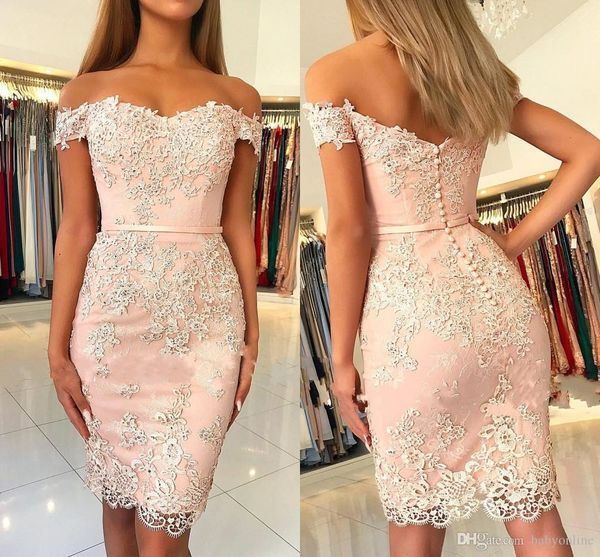 elegant pink sheath cocktail party dresses knee length off shoulder appliqued mini short prom dress 2019 designer woman summer dresses, Black
elegant pink sheath cocktail party dresses knee length off shoulder appliqued mini short prom dress 2019 designer woman summer dresses, Black