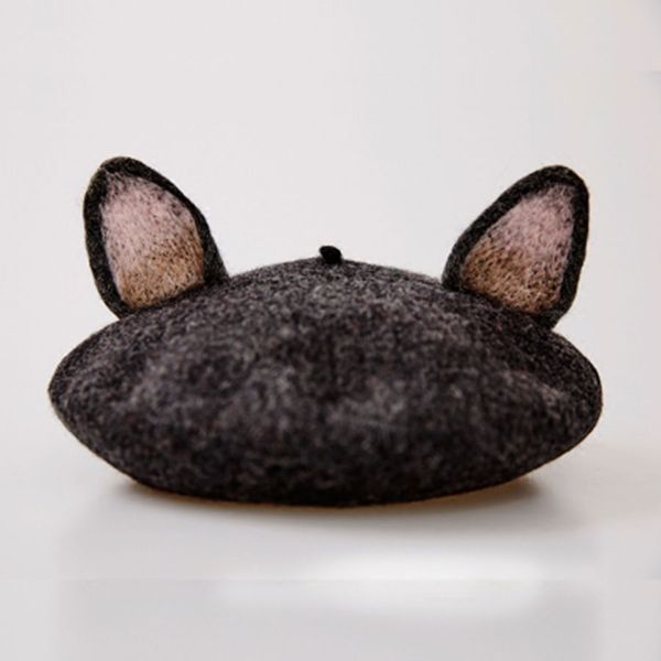 handmade winter wool berets caps women fashion cute cat ear berets hats cartoon style child birthday gift vintage warm wild caps, Blue;gray
handmade winter wool berets caps women fashion cute cat ear berets hats cartoon style child birthday gift vintage warm wild caps, Blue;gray