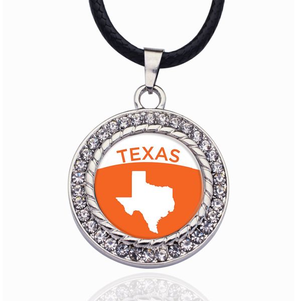 texas outline circle charm crystal round small pendant necklace elegant women jewelry gifts, Bronze;silver
texas outline circle charm crystal round small pendant necklace elegant women jewelry gifts, Bronze;silver