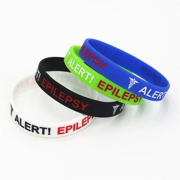 4pcs epilepsy bracelets medical alert epilepsy silicone wristband black white green blue armband nurse bangles jewelry sh135, Golden;silver
4pcs epilepsy bracelets medical alert epilepsy silicone wristband black white green blue armband nurse bangles jewelry sh135, Golden;silver