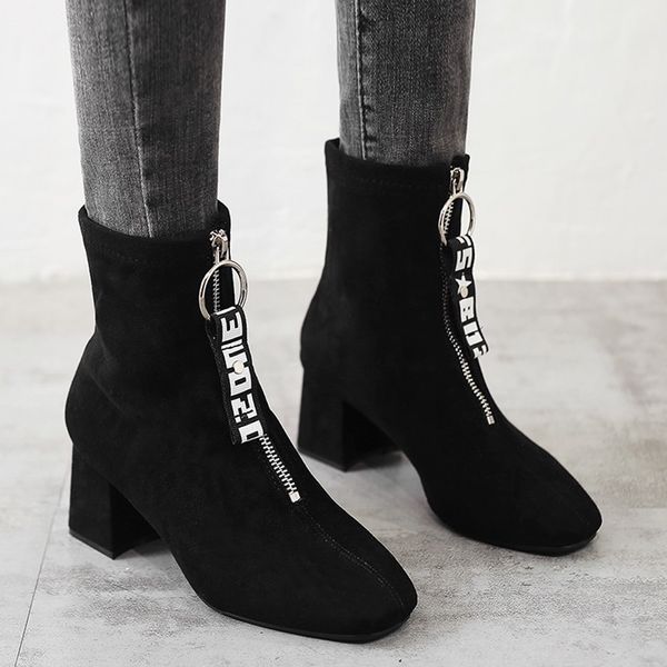 letter boots women fashion leisure bounce round toe chunky heels middle tube boots 2019 winter women shoes zapatos de mujer, Black
letter boots women fashion leisure bounce round toe chunky heels middle tube boots 2019 winter women shoes zapatos de mujer, Black