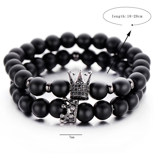 2019 matt natural stone beaded bracelet set vintage gold black zircon crown charm bracelets & bangles women men jewelry
2019 matt natural stone beaded bracelet set vintage gold black zircon crown charm bracelets & bangles women men jewelry