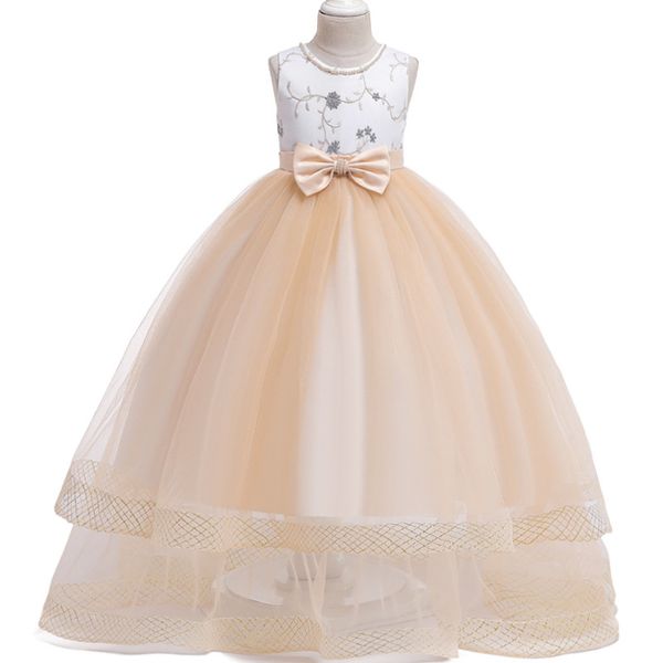 2019 summer kids long dress girls wedding flower girl dress beaded embroidered bow princess party teenagers clothes, Red;yellow
2019 summer kids long dress girls wedding flower girl dress beaded embroidered bow princess party teenagers clothes, Red;yellow