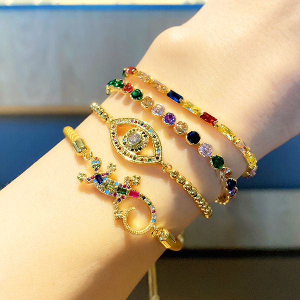 bracelets 2019 cross-border explosion models accessories micro pave colored zircon devil eye bracelet wholesale, Black
bracelets 2019 cross-border explosion models accessories micro pave colored zircon devil eye bracelet wholesale, Black