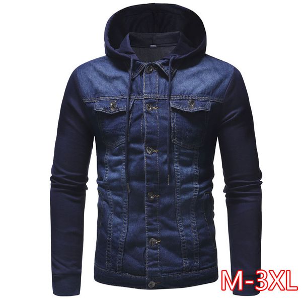 new fashion men denim jacket mens cowboy cotton slim fit single breasted jacket casual spring male hooded jackets and coats, Black;brown
new fashion men denim jacket mens cowboy cotton slim fit single breasted jacket casual spring male hooded jackets and coats, Black;brown