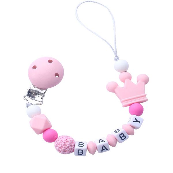 cute safety pink silicone baby nipple beads silicone crown nipple chain baby shower toy personalized pacifier clip
cute safety pink silicone baby nipple beads silicone crown nipple chain baby shower toy personalized pacifier clip