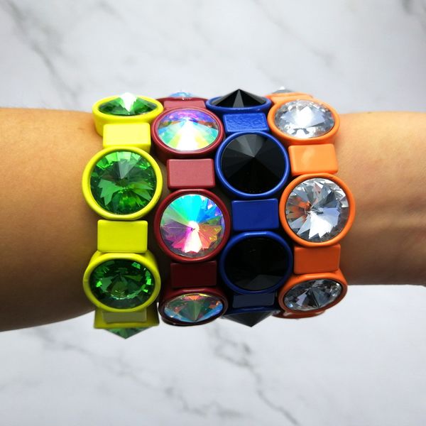 zwpon geometric paint tile bead crystal dot bracelet for women fashion designer stretchy pointed crystal charm bangles wholesale, Black
zwpon geometric paint tile bead crystal dot bracelet for women fashion designer stretchy pointed crystal charm bangles wholesale, Black