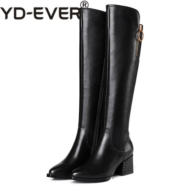 yd-ever fashion women over the knee high boots high heels genuine leather pointed toe party shoes woman female tight boots, Black
yd-ever fashion women over the knee high boots high heels genuine leather pointed toe party shoes woman female tight boots, Black