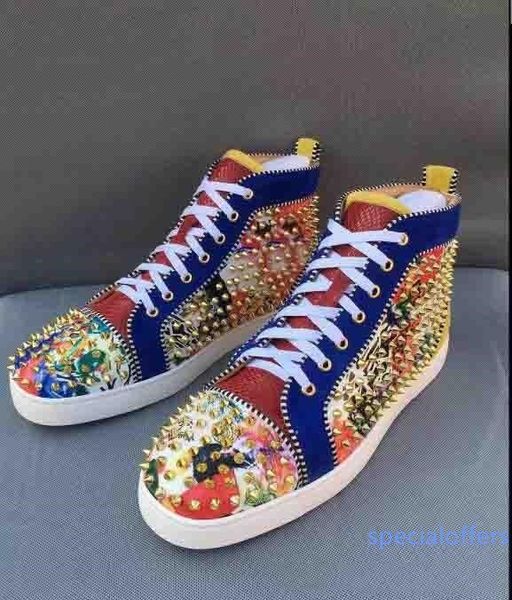 full studded shoes red bottom high cut luxury designer brand rivet studded spikes flats casual shoes men women party lovers genuine leather, Black
full studded shoes red bottom high cut luxury designer brand rivet studded spikes flats casual shoes men women party lovers genuine leather, Black