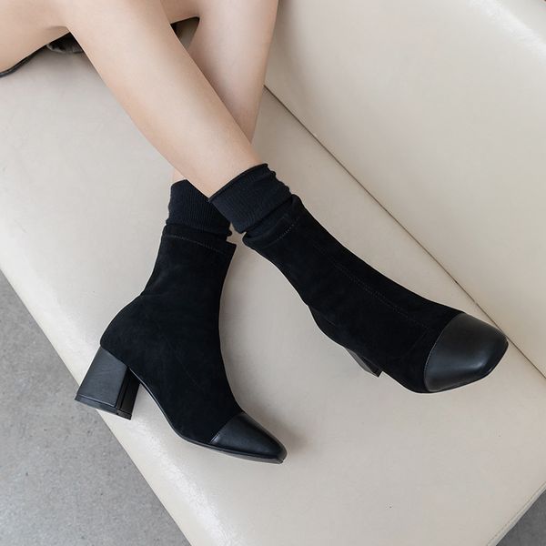 patchwork womens boots autumn winter shoes woman square toe retro ladies shoes female ankle boots size 42 43, Black
patchwork womens boots autumn winter shoes woman square toe retro ladies shoes female ankle boots size 42 43, Black