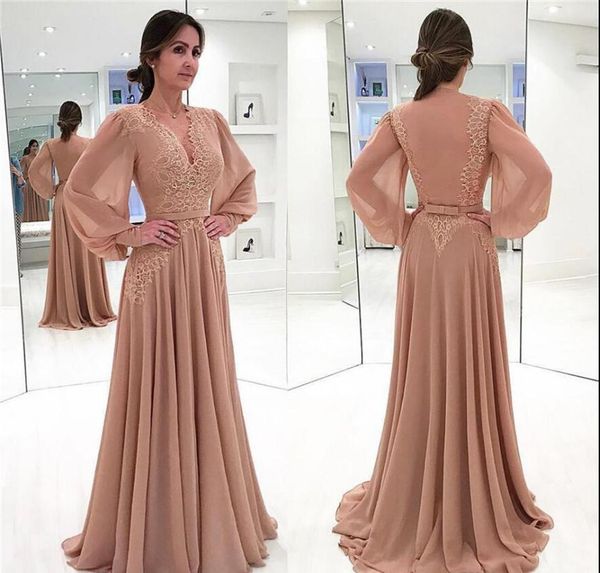 muslim evening dresses v neck 2019 a-line long sleeves chiffon lace bow applique sash islamic dubai saudi arabic long evening gown prom, Black 
muslim evening dresses v neck 2019 a-line long sleeves chiffon lace bow applique sash islamic dubai saudi arabic long evening gown prom, Black