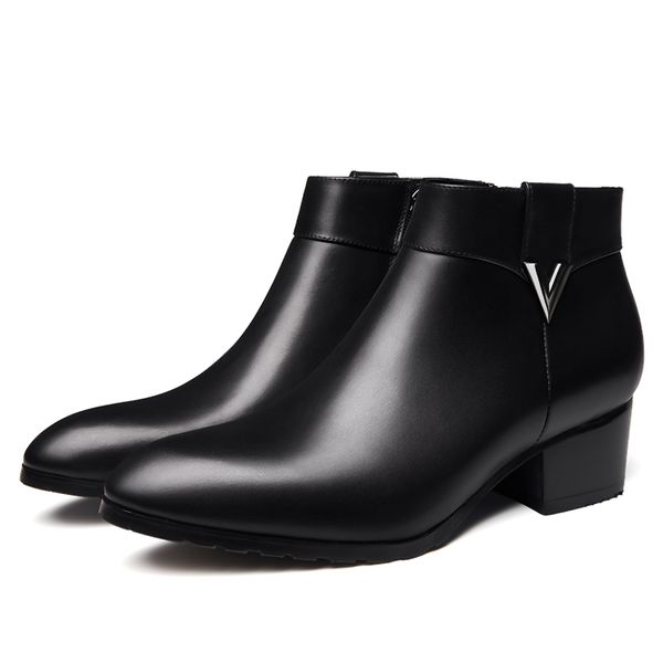high heels men boots genuine leather pointed toe black leather boots handsome ankle boots for men wedding & party
high heels men boots genuine leather pointed toe black leather boots handsome ankle boots for men wedding & party