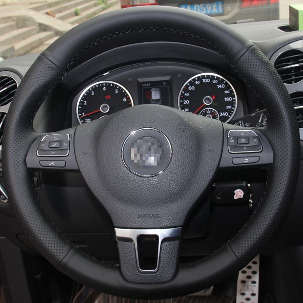 black leather hand stitched car steering wheel cover for volkswagen vw gol tiguan passat b7 passat cc touran jetta mk6
black leather hand stitched car steering wheel cover for volkswagen vw gol tiguan passat b7 passat cc touran jetta mk6
