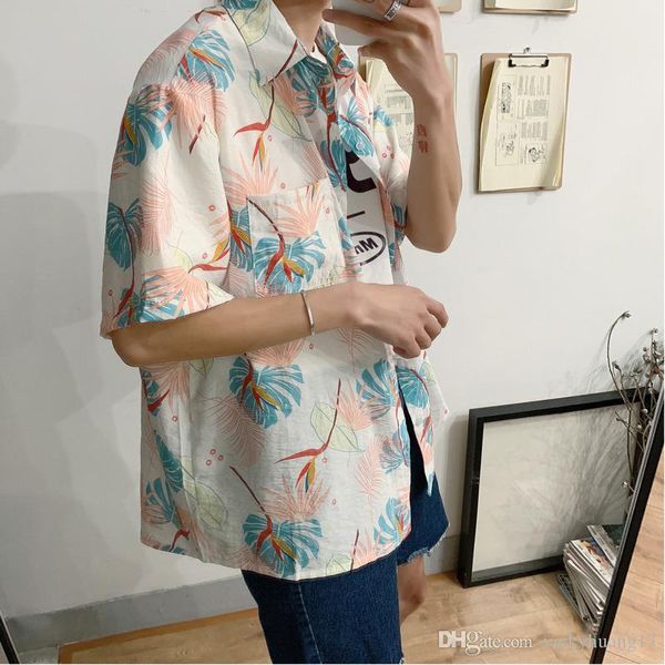 2019 new korean version of the tide male harajukuquality street men loose cotton maple leaf super fire casual short-sleevedshirt, White;black
2019 new korean version of the tide male harajukuquality street men loose cotton maple leaf super fire casual short-sleevedshirt, White;black