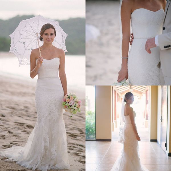 elegant appliques mermaid wedding dresses for beach destination sleeveless sweetheart summer bridal gowns beaded sash zipper back bride 2019, White
elegant appliques mermaid wedding dresses for beach destination sleeveless sweetheart summer bridal gowns beaded sash zipper back bride 2019, White