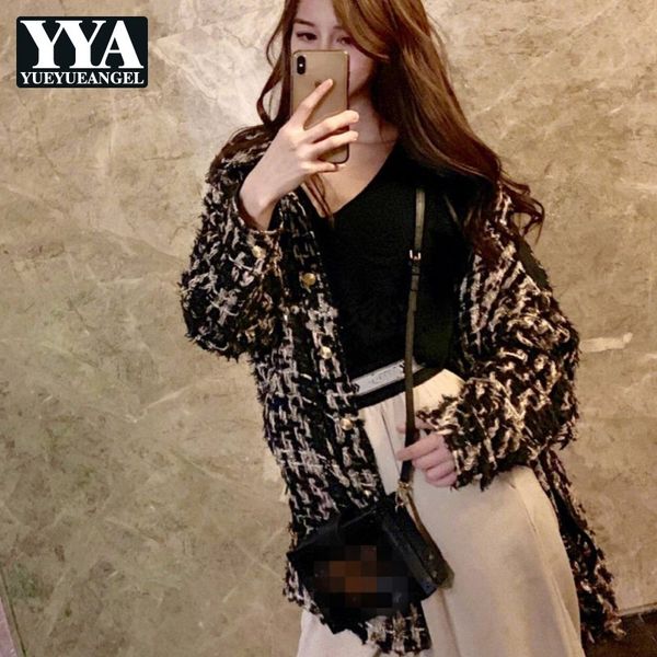 women's jackets casual loose spring fashion design womens tweed single breasted lapel medium length oversize female outerwear coats, Black;brown
women's jackets casual loose spring fashion design womens tweed single breasted lapel medium length oversize female outerwear coats, Black;brown