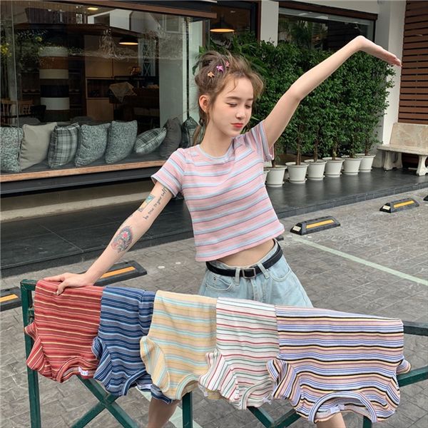 2020 лето clothesstyle соответствия женского цвета полосатого тонкий с короткими рукавами одежды футболка + высокой талия тонкого плиссирова, White
2020 лето clothesstyle соответствия женского цвета полосатого тонкий с короткими рукавами одежды футболка + высокой талия тонкого плиссирова, White