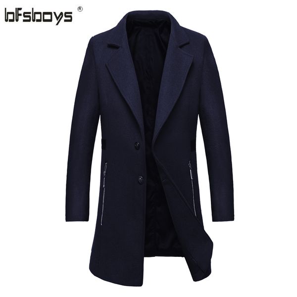2016 new fashion autumn winter cultivate one's morality stand collar casual single-breasted men's long wool coat 6523, Black
2016 new fashion autumn winter cultivate one's morality stand collar casual single-breasted men's long wool coat 6523, Black