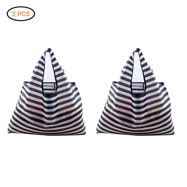 2pcs black and white striped shopping bag foldable green handbag reusable fruit vegetable oxford grocery bag tote
2pcs black and white striped shopping bag foldable green handbag reusable fruit vegetable oxford grocery bag tote