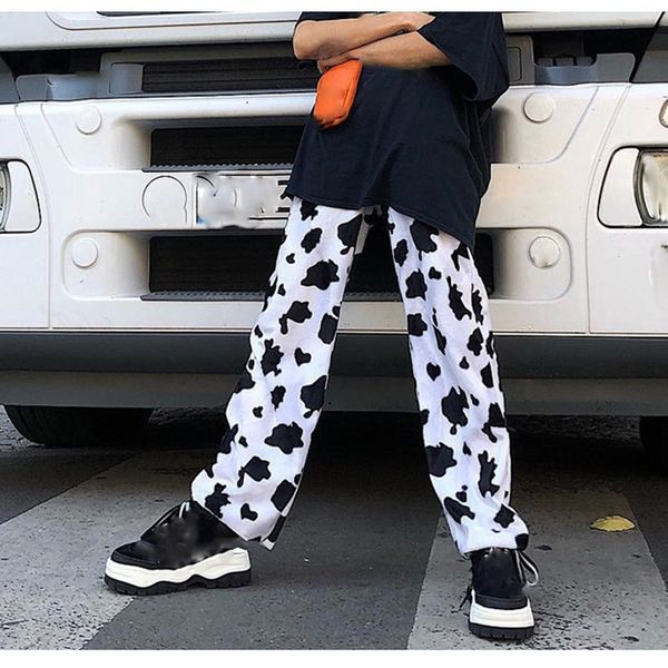 2019 elastic high waist milk cow print pants women straight loose trousers casual wide leg pants femme, Black;white
2019 elastic high waist milk cow print pants women straight loose trousers casual wide leg pants femme, Black;white