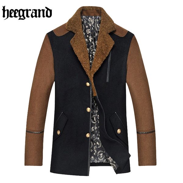 hee grand 2017 new men solid blends casual wool jackets double breasted collar turn-down manteau homme man coats mwd059, Black
hee grand 2017 new men solid blends casual wool jackets double breasted collar turn-down manteau homme man coats mwd059, Black