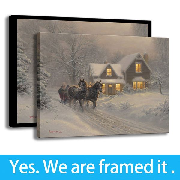 bedroom landscape character decor paintings winter snow house art print on canvas - ready to hang - framed
bedroom landscape character decor paintings winter snow house art print on canvas - ready to hang - framed